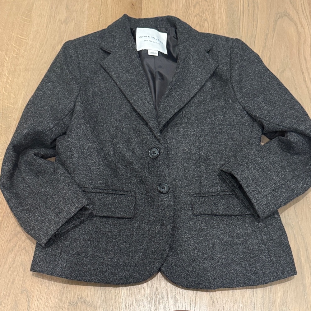 Janie and Jack Dark Gray Kids Blazer